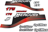 Mercury Marine 175 HP Outboards Motor Top Cowl Cove Decal Sticker Set 824911A00, 879756A04